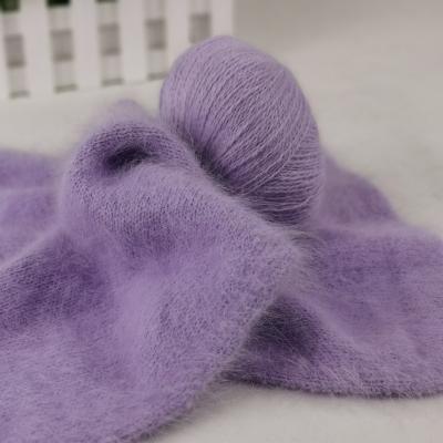 China Direct Selling 2/16NM 30% 70% Abrasion-resistant nylon angora factory mink blended fancy knitting yarn for winter sweater for sale