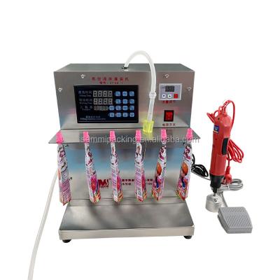 China 2000ml Spout Pouch Liquid Filling Packaging Machine Table Type 2 Heads for sale