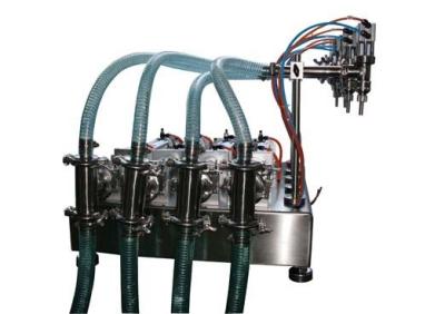 China 4 Heads Pneumatic Liquid Filling Packaging Machine For Beverage Oil Shampoo for sale