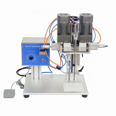 China Semi Automatic Desktop Twist off Spray Trigger Pump Dropper Plastic Screw Lid Capping Machine Closing Machine for sale