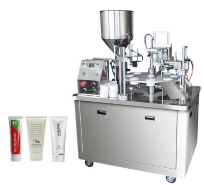 China Ultrasonic Lotion Cosmetic Cream Electric Aluminum Plastic Soft Tube Semi Automatic Fill And Seal Machine Factory Price for sale