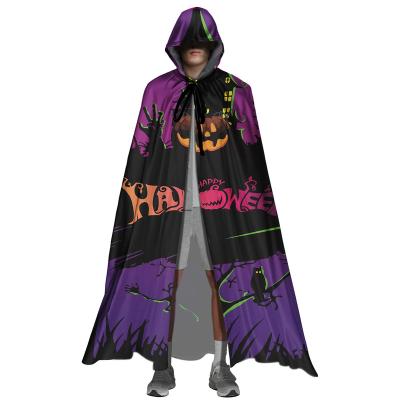 China Custom Halloween Pumpkins Halloween Costume Kids Factory Supply Pattern Men's Skeleton Hooded Coat Character Printing Costume-Homm for Wholesale for sale