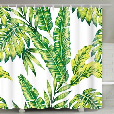 China Sustainable Success 3D Digital Printing Custom Polyester Fabric Waterproof Shower Curtain With Hooks for sale