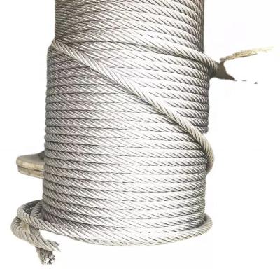 China Free Cutting Steel 7X7 7x19 SS316 304 wire rope stainless steel cable 4mm for sale