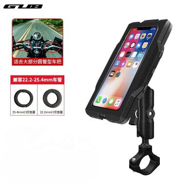 China Mountain Bikes GUB GUB PLUS Universal Waterproof Bike Mount Holder Phone 17 Ball Double Rotation For Mobile Phone GPS Bicycle Mount Holder for sale