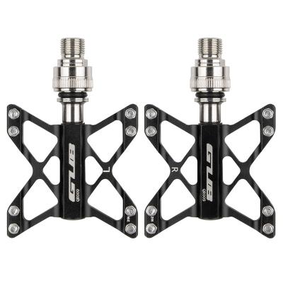 China Mountain Bikes GUB CNC Machined Aluminum Alloy QR009 Bicycle Pedal Quick Release Supporting Folding Mountain Bike Pedal Bicycle Part High Quality for sale