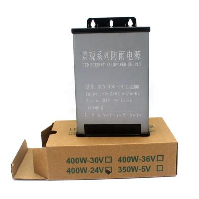 China Aluminium AC220VLed rainproof switching power supply DC12V 400W outdoor advertising signboard light box transformer for sale