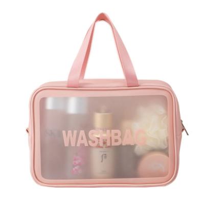 China Factory Wholesale Durable Clear PVC Cosmetic Bag For Women Fashionable And Long Lasting Toiletries Storage for sale