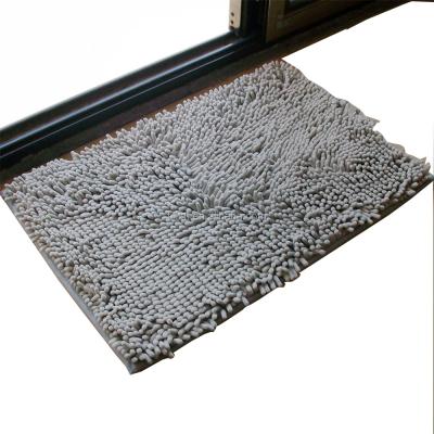 China Chenille Bathroom Rug Loop Bath Mat Tapete Anti-Slip Banheiro for sale