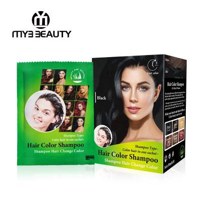 China Best Selling OEM Lanaya Katrina Black Hair Dye Dark Permanent Natural Color Shampoo 2021 Long Lasting Natural Hair Color Sachet for sale