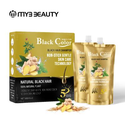 China Best Selling Easy Operation Ammonia Vegan Instant Black Hair Dye Gel Oil Free Color Shampoo for sale