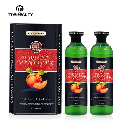 China Easy Operation Healthy OEM Hotsale Fruit Extract Vinegar Natural India Black Hair Color Dye Gel for sale