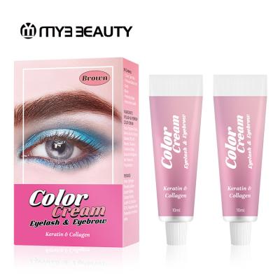 China OEM Eyebrow Tint Kit Dye Cream Developer Lasting Coloring Permanent Dye For Eyebrow Eyelash for sale