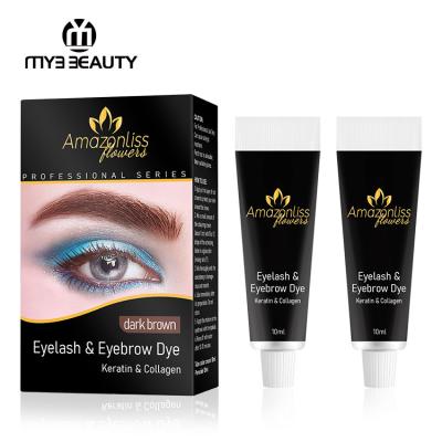 China Best Selling OEM Private Label Dark Brown Tints Eyelash Color Dye Long Lasting Coloring Kit for sale