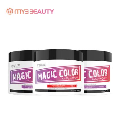 China Fast Hair Coloring Color Magic Semi Permanent Color Cream No Need Promoter Vegan Hair Dye 150ml 40 Color Conditioner for sale