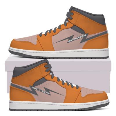 China Fashion Mens Rubber Custom High Quality Genuine Leather Sneakers Air Brand AJ 1 Retro Chicago Basketball Shoes Skateboard Shoe for sale