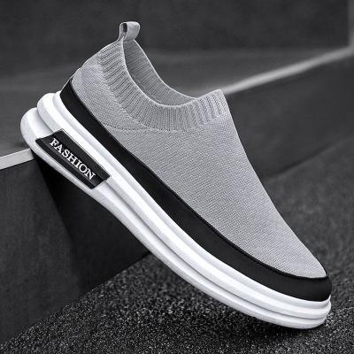 China Fashion Trend Manufacturer Wholesale High Quality Men's Casual Slip On Shoe Summer Breathable Stretch Fly Knit Tenis Walking Shoes for sale