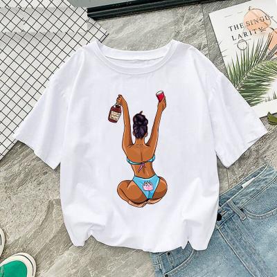 China Wholesale Custom Casual LOGO T-shirt Anti-pilling Graphic Printing Summer Unisex Short Sleeve Tee Shirts For Women for sale