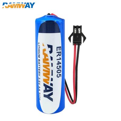 China Non-Rechargeable Toys RAMWAY ER14505 3.6V AA 2700mAh Lisocl2 Lithium Ion Batteries For Smart Water Meter for sale