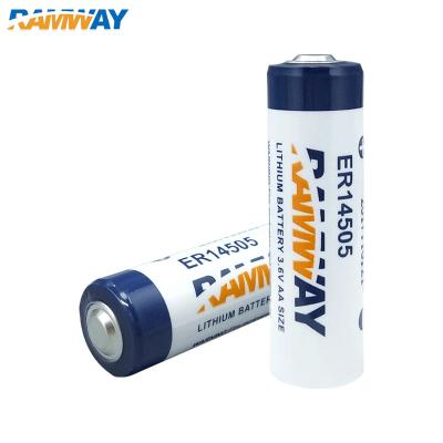 China Toys Customized Li/SOCl2 Non-Rechargeable Batteries ER14505 3.6V Primary Size AA 2700mAh Lithium Battery for sale