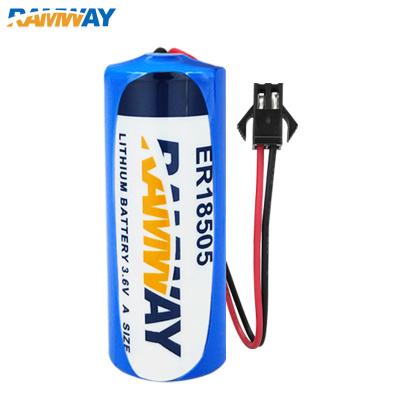 China Size A of Toys RAMWAY ER18505 3V 4000mAh add connector primary lithium battery for water meter for sale