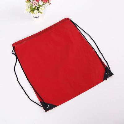 China Cheap custom made reusable polyester drawstring bag/wholesale drawstring backpack/polyester promotional bag for sale