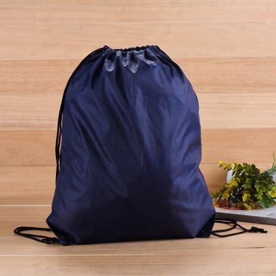 China Reusable Nylon Drawstring Backpack Bag Standard Polyester Nylon Bag for sale