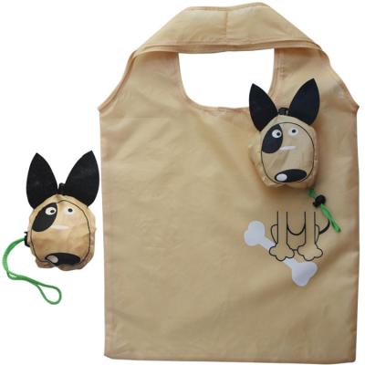 China Reusable Recycling Polyester Dog Collapsible Animal Polyester Shopping Bag Nylon Bag for sale