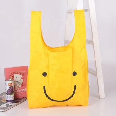 China Factory Direct Foldable Tote Bag Polyester Nylon Material Portable Shopping Bag Reusable Wholesale for sale