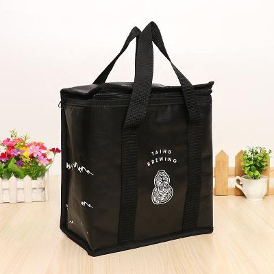 China Reusable Promotion Custom Full Color Printing Laminated Foil Liner Non Woven Insulated Cooler Bag for sale