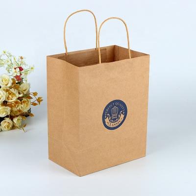 China China Supplier Recycled Brown Kraft Paper Bag Shopping Recycled Packaging Carrying Paper Bag With Custom Logo for sale