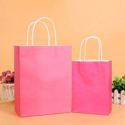 China Recyclable Custom Print Logo Printed Shopping Paper Bag With Handles , Colorful Kraft Paper Bag Print for sale