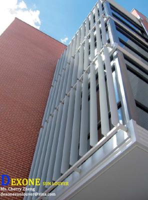 China Vertical louvers aluminum used for facade curtain wall for sale