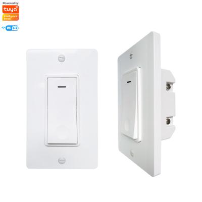 China Tuya Smart Home ABS+PC Material V0 Smart Switch Wall Push Button LED Lamp Switch Standard Wireless APP Fireproof Switch 110V USA WiFi Remote Control Smart Switch for sale