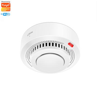 China E-starri Tuya WiFi Remote Control Smart Home Smoke Detector Smoking Alarm Smoke Detector Remote Control Woks with Alexa Google Home for sale