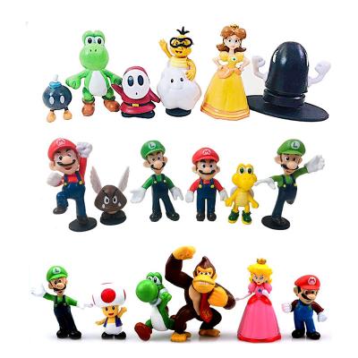 China Cartoon Toy 18 Pcs Set OEM Customize Hot Games Toys For Boy Mario Toys Figure Luigi Toy Mario Sets for sale