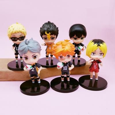 China Cartoon Toy 6 Pcs One Set Toys Figure Mini Plastic Figure Oikawa Tooru Hinata Shoyo Haikyuu for sale