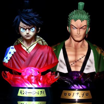 China Cartoon toy 16 cm Sanji zoro Luffy figure with light Anime toys Roronoa Zoro one piece anime for sale