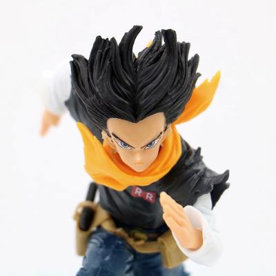 China 2021 best selling eco-friendly material product ustomized OME PU Plactic Android 18 PVC brother son goku manga Anime figure DBZ games Android 17 for sale