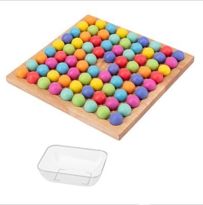 China Good Eco-friendly Material Warm Color Beads Wooden Board Children Educational Toys Educational Children's Toys for sale