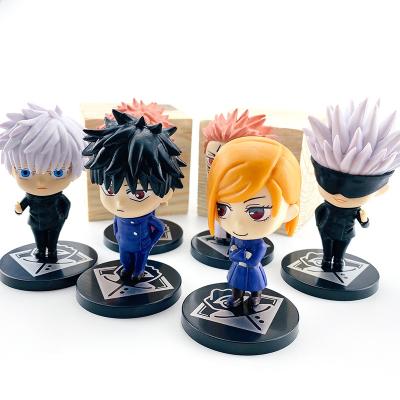 China Cartoon toy top selling products 2021 selling OEM whole PVC vimyl PU toys kid toys finger ring Jujutsu Kaisen figure toys action number anime for sale