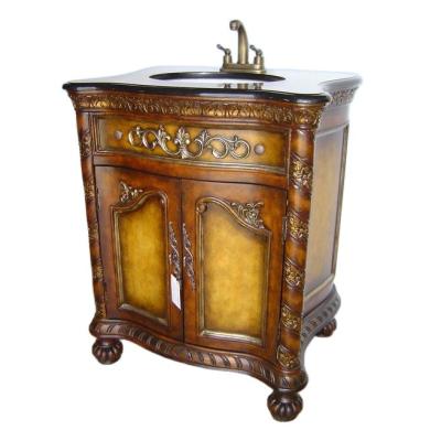 China Environmentally Friendly Mexican Antique French Antique Style Reproduction Wood Vanity Bathroom Vanity for sale