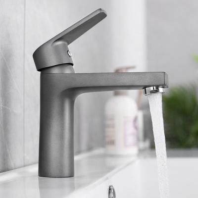 China Modern Cheap Brass Handle Basin Faucet Bathroom Faucet Hotel Water Faucet for sale