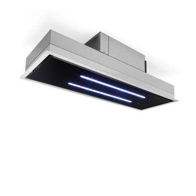 China Household 70cm Ceiling Cooker Hood For Touch Control Kitchen Outdoor With Flat Carbon Filters Recycling for sale