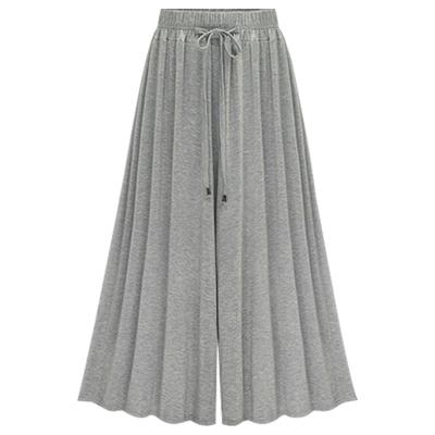 China Summer viable high-waist large-leg wide-leg pants women's cropped pants and ankle-length pants are thin wide-leg pants for sale