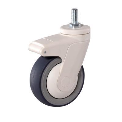 China Silent Medical Universal Hospital Furniture ZoGo Caster Hospital Bed Wheel Without Brake Stem Caster for sale