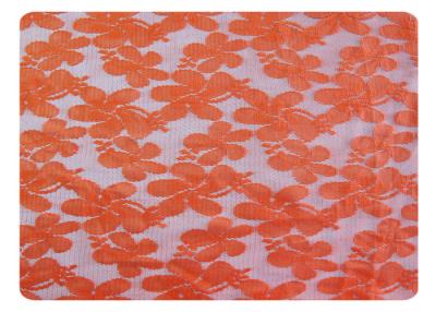 China Orange 100% Polyester Lace Fabric For Fashionable Dress , Lingerie CY-CT8556 for sale