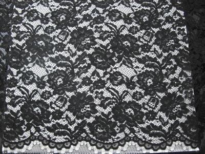 China Water Soluble Heavy Corded Lace Fabric Knitted Flower With French Lace for sale