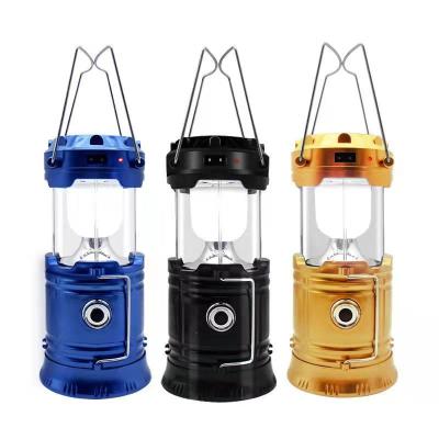 China Multifunctional Solar Rechargeable Tent Lamp Night Fishing Lights Outdoor Portable Horse Camping Lamp for sale