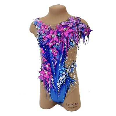 China Dresses Figure Skating Dress Girls Sleeve Rhinestones Skirt Spandex Dance Costumes Sexy Ice Skating Dress for sale